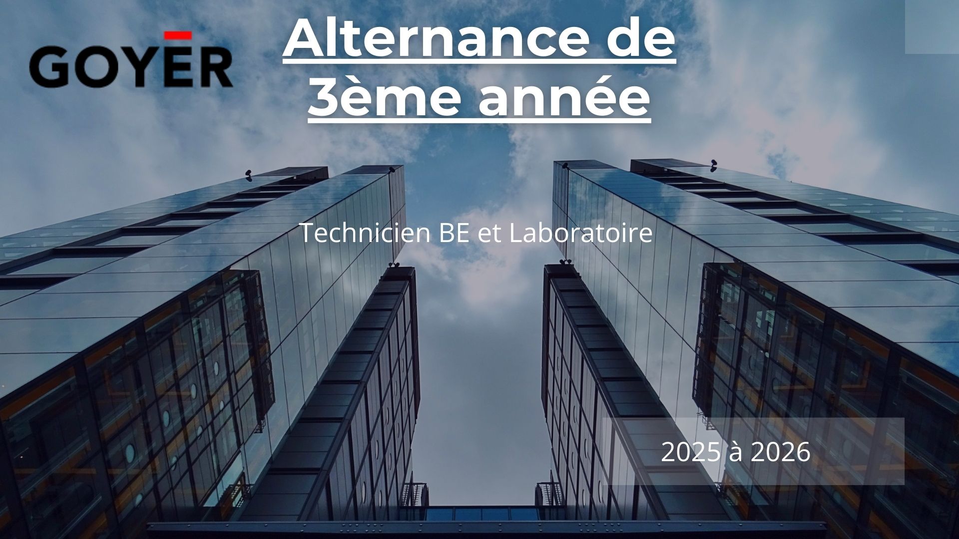 Mon alternance chez Goyer